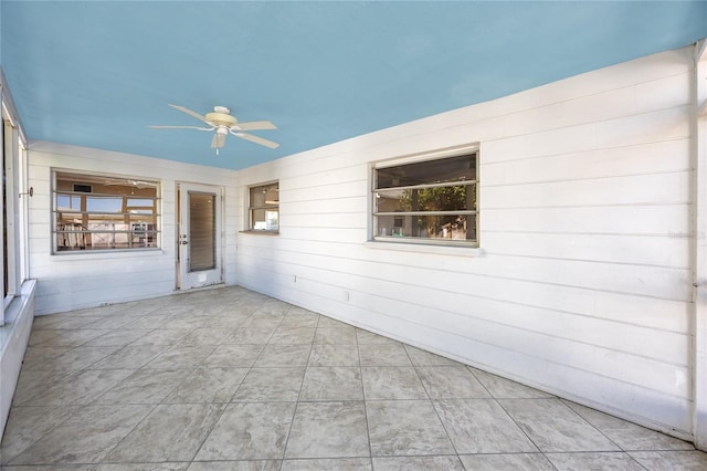 view of patio / terrace featuring a ceiling fan