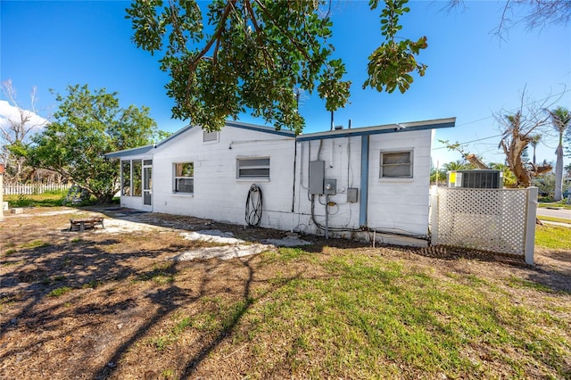479 80th Way, St Pete Beach, FL 33706 - back of property featuring central air condition unit