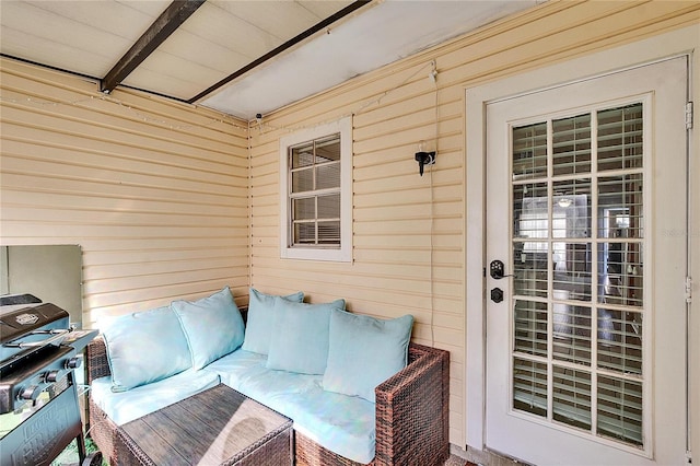 view of patio featuring outdoor lounge area