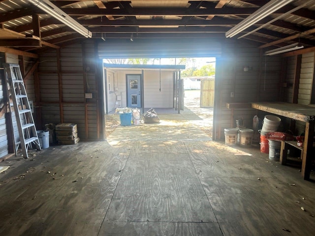 miscellaneous room with vaulted ceiling