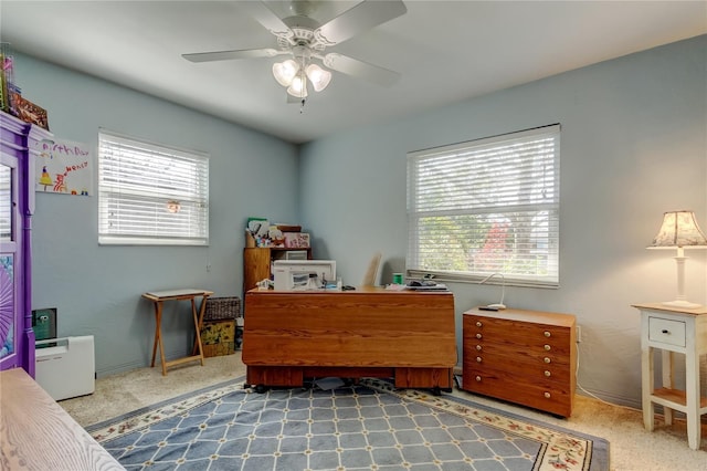 bedroom with a ceiling fan