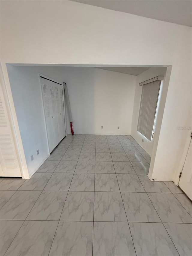 empty room with marble finish floor