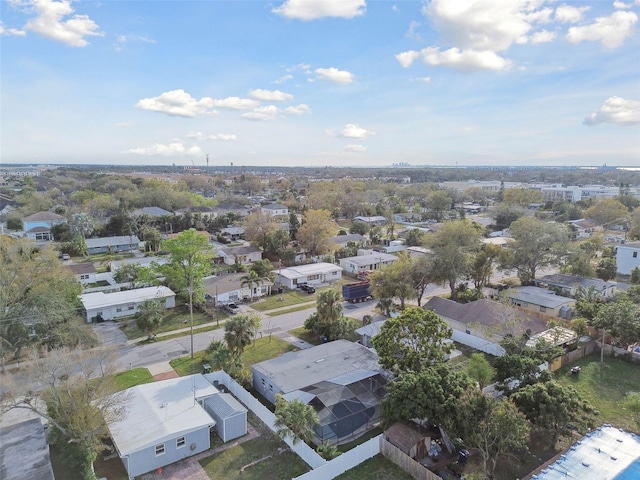 bird's eye view with a residential view