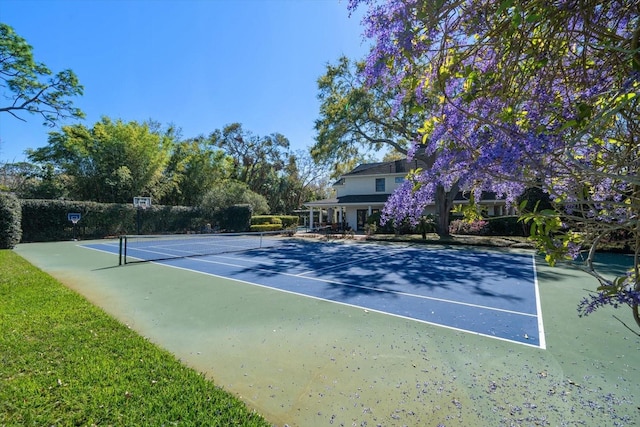 view of tennis court