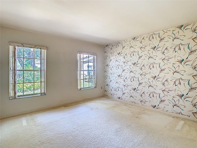 view of carpeted empty room