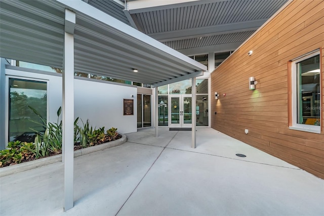 view of patio with french doors