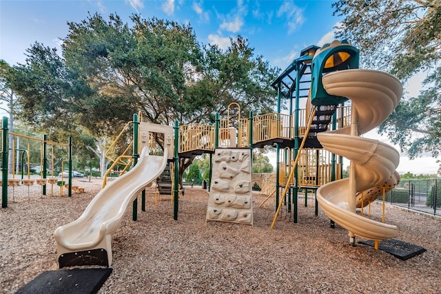 view of community jungle gym