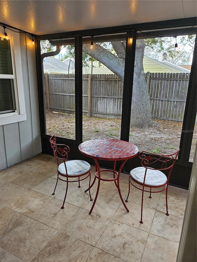 view of sunroom