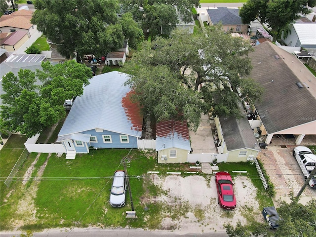 drone / aerial view with a residential view