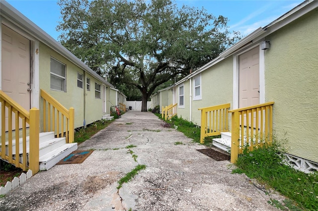 exterior space featuring entry steps