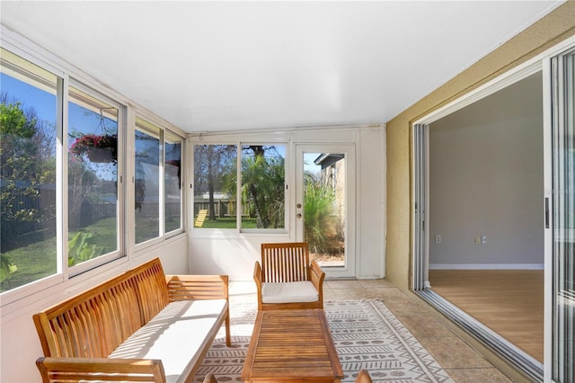 view of sunroom