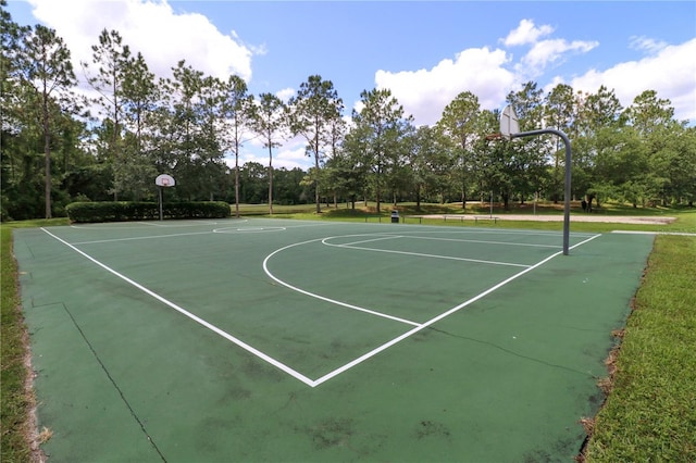 view of sport court featuring community basketball court