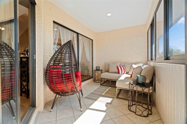 interior space with a sunroom