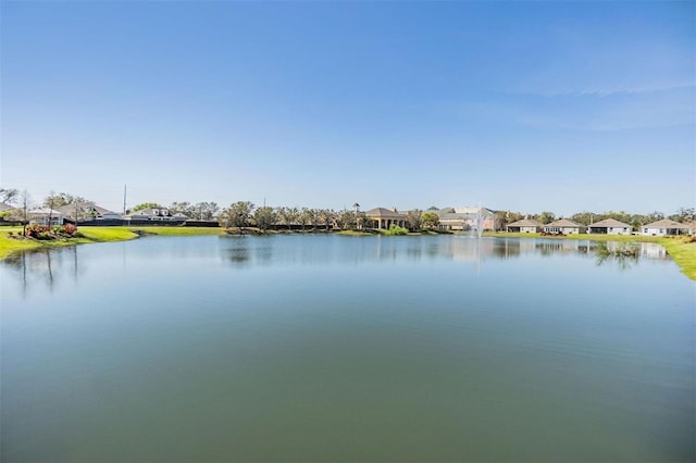 property view of water featuring a residential view