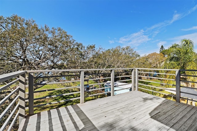 view of wooden deck