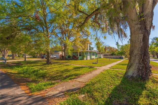 313 Jefferson Ave S, Oldsmar, FL 34677 - view of home's community featuring an attached garage and a lawn