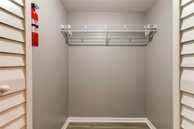 spacious closet featuring wood finished floors