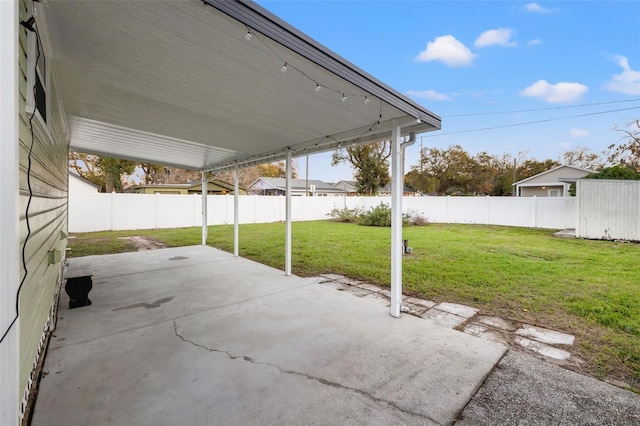 view of patio / terrace featuring a fenced backyard