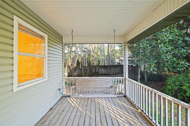 deck with fence