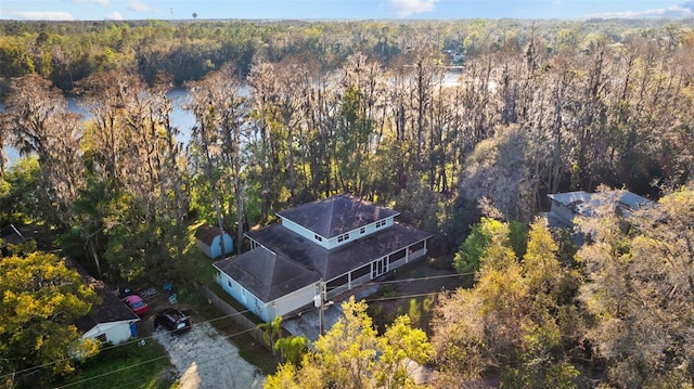 aerial view with a view of trees