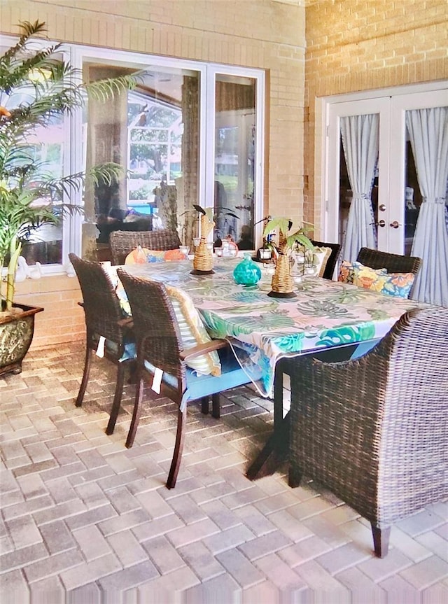 interior space featuring outdoor dining space