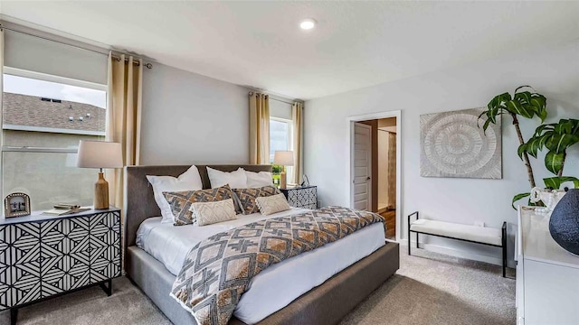 bedroom featuring carpet flooring