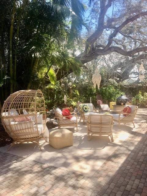 view of patio / terrace with an outdoor hangout area