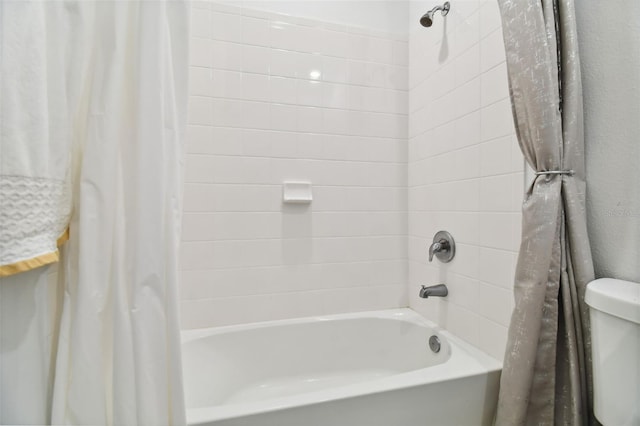 bathroom featuring shower / bath combination with curtain