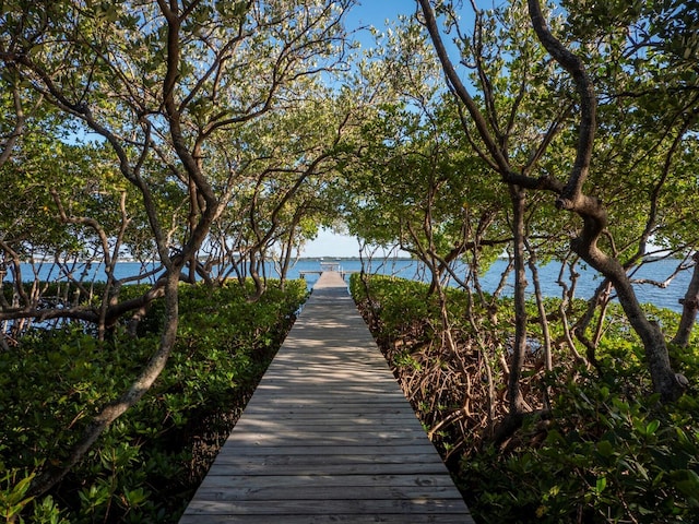 view of home's community featuring a water view