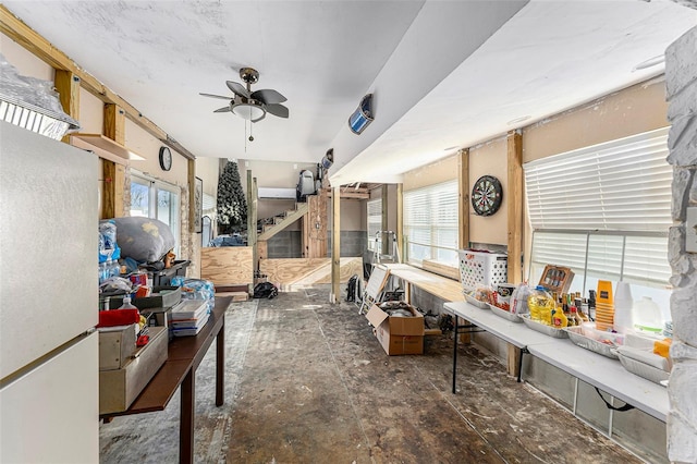 view of patio / terrace featuring ceiling fan