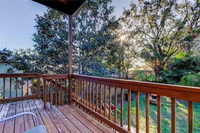 view of wooden deck