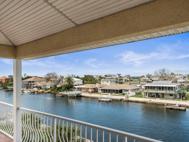 water view featuring a residential view