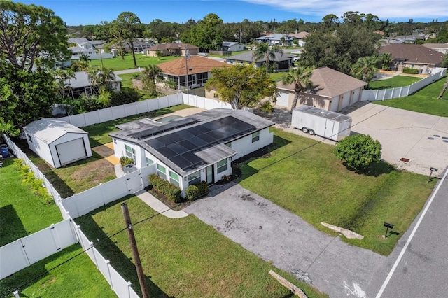 bird's eye view featuring a residential view