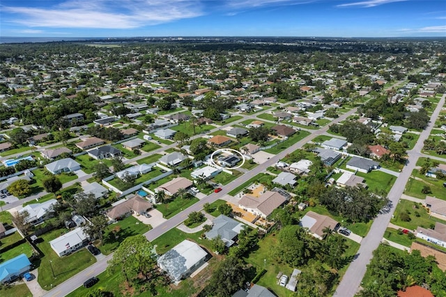 aerial view with a residential view