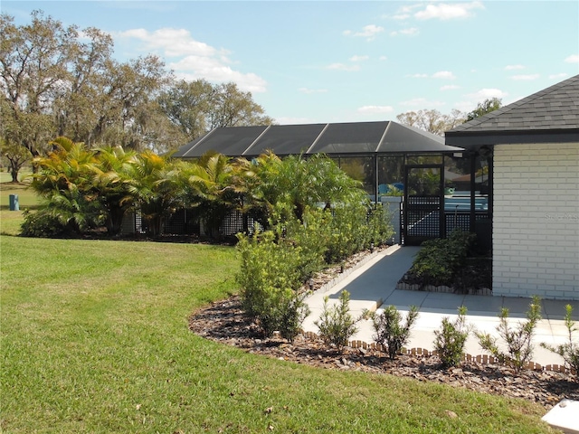 2709 Fairway View Dr, Valrico, FL 33596 - view of yard featuring a lanai