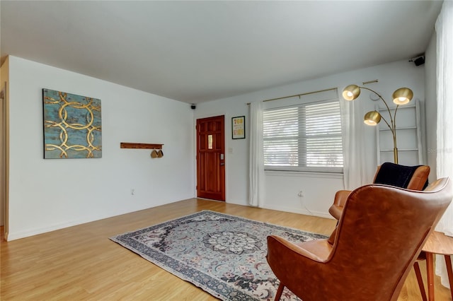 interior space with wood finished floors