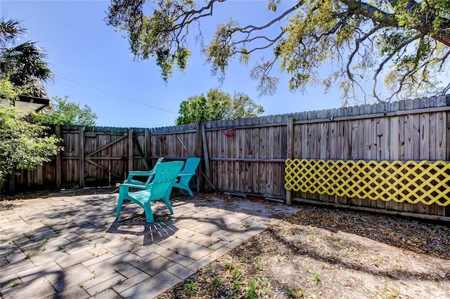 view of patio / terrace with a fenced backyard