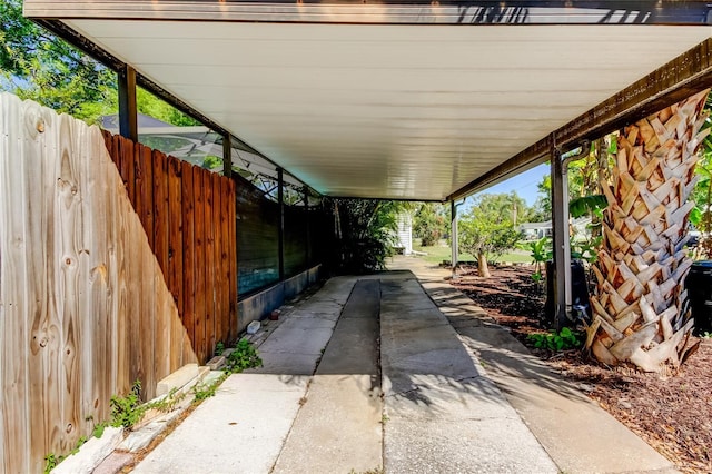 view of patio / terrace featuring fence