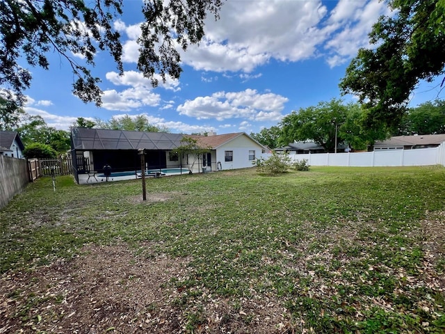 1811 Tawnee Pl, Brandon, FL 33510 - view of yard with a fenced in pool and a fenced backyard