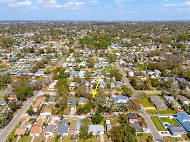 aerial view with a residential view