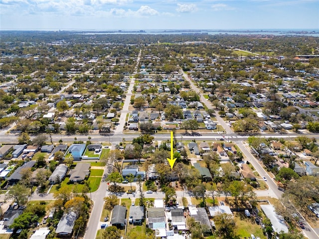 aerial view featuring a residential view