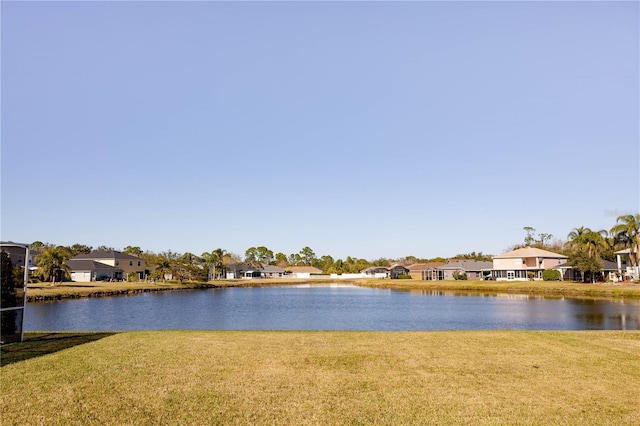 property view of water featuring a residential view