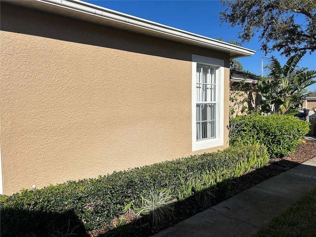 view of home's exterior featuring stucco siding