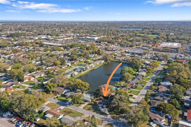 1549 San Christopher Dr, Dunedin, FL 34698 - aerial view with a residential view and a water view