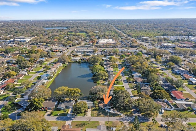 1549 San Christopher Dr, Dunedin, FL 34698 - bird's eye view featuring a residential view and a water view