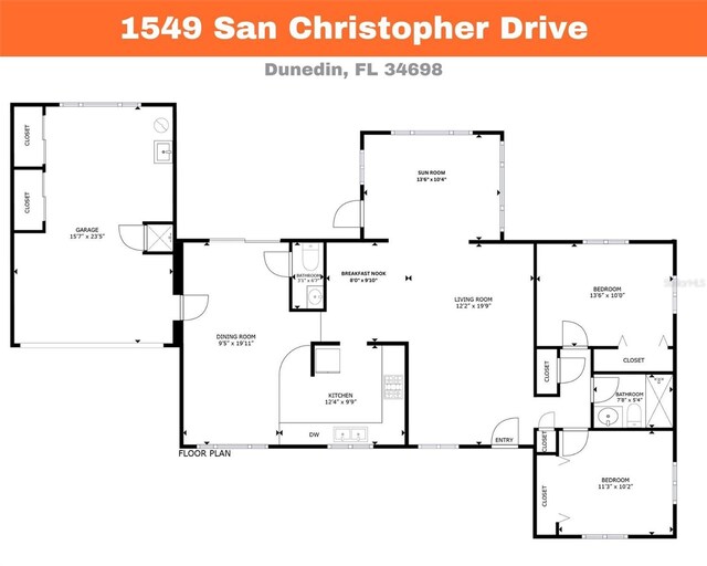 1549 San Christopher Dr, Dunedin, FL 34698 - view of layout