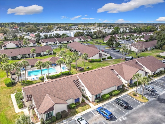 birds eye view of property featuring a residential view