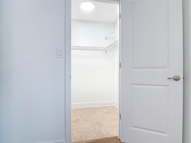 view of walk in closet