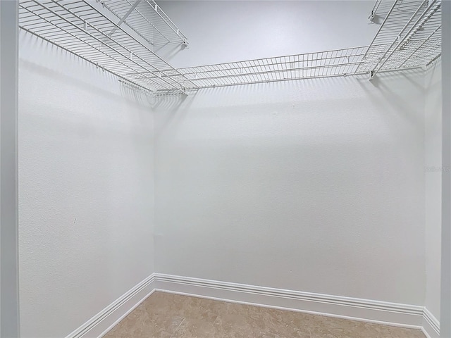 view of walk in closet