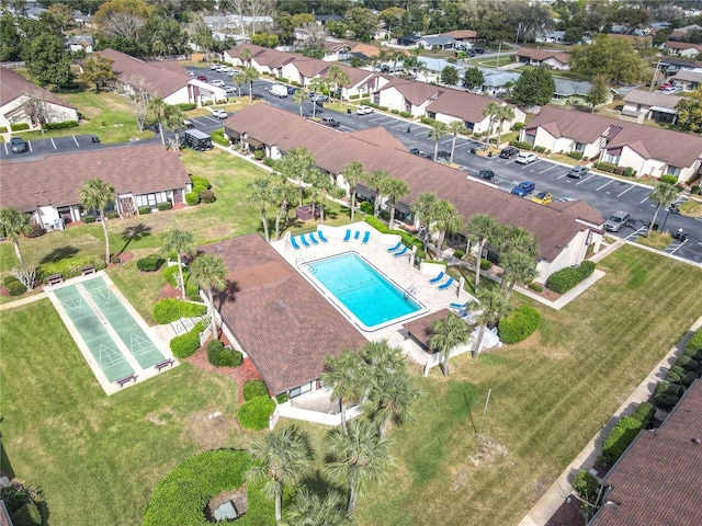 birds eye view of property featuring a residential view